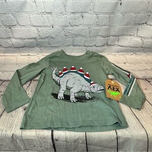 Maximus Rex Christmas Stegosaurus Graphic Print Shirt
